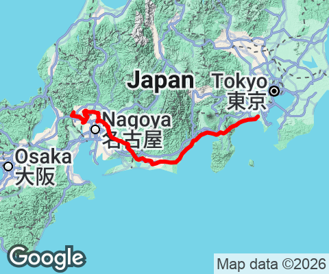 '26 3/21 垂井→西中野渡船→小紅→小牧→浜松→横浜